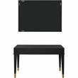 Camden Isle Makalu Wall Mirror and Console Table with Wood in Black Finish