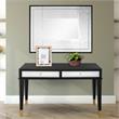 Camden Isle Makalu Wall Mirror and Console Table with Wood in Black Finish
