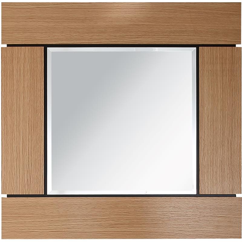 Camden Isle Barnes Wall Mirror and Console Table with Wood in Brown Finish