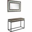 Camden Isle Bailey Wall Mirror and Console Table with Wood in Brown Finish