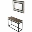 Camden Isle Bailey Wall Mirror and Console Table with Wood in Brown Finish