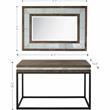 Camden Isle Bailey Wall Mirror and Console Table with Wood in Brown Finish