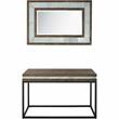 Camden Isle Bailey Wall Mirror and Console Table with Wood in Brown Finish