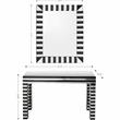 Camden Isle Waves Wall Mirror and Console Table with Glass in Black Finish
