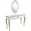 Camden Isle Eleanor Wall Mirror and Console Table with Wood in Gold Finish