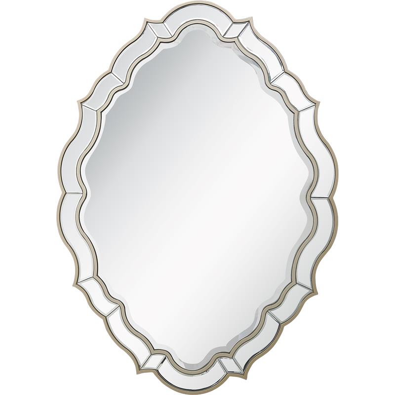 Camden Isle Eleanor Wall Mirror and Console Table with Wood in Gold Finish