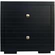 Camden Isle Full Size Trent Wood Platform Bed in Black with 1 Nightstand