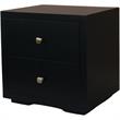 Camden Isle Full Size Trent Wood Platform Bed in Black with 1 Nightstand