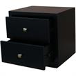Camden Isle Full Size Trent Wood Platform Bed in Black with 1 Nightstand