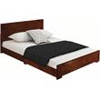 Camden Isle Full Size Trent Wood Platform Bed in Walnut with 1 Nightstand