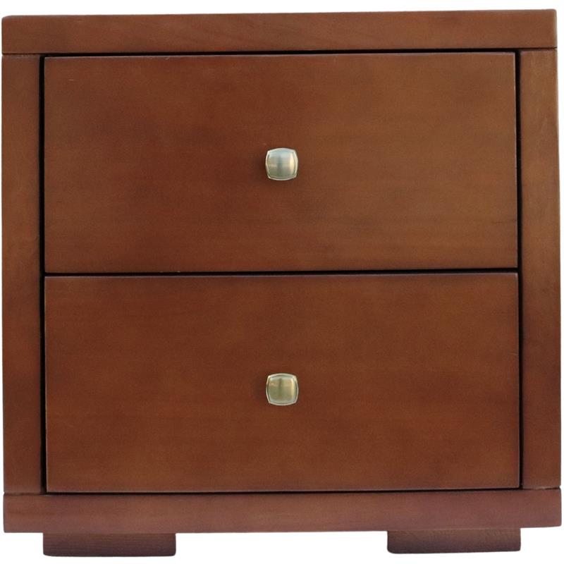 Camden Isle Full Size Trent Wood Platform Bed in Walnut with 1 Nightstand