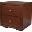 Camden Isle Full Size Trent Wood Platform Bed in Walnut with 1 Nightstand