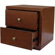 Camden Isle Full Size Trent Wood Platform Bed in Walnut with 1 Nightstand