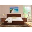 Camden Isle Full Size Trent Wood Platform Bed in Walnut with 1 Nightstand