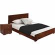 Camden Isle Full Size Trent Wood Platform Bed in Walnut with 1 Nightstand