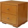 Camden Isle Full Size Trent Wood Platform Bed in Oak with 1 Nightstand