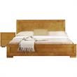 Camden Isle Full Size Trent Wood Platform Bed in Oak with 1 Nightstand