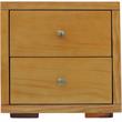 Camden Isle King Size Trent Wood Platform Bed in Oak with 2 Nightstands