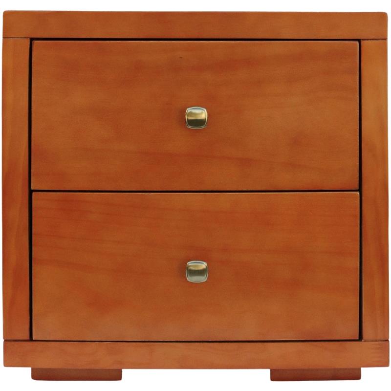 Camden Isle Full Size Trent Wood Platform Bed in Cherry with 1 Nightstand