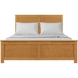 Winston Wooden Platform Bed in Oak King with 2 Nightstands
