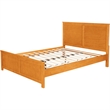 Winston Wooden Platform Bed in Cherry Queen with 2 Nightstands
