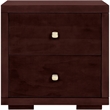 Winston Wooden Platform Bed in Espresso Queen with 2 Nightstands