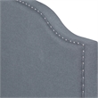 Madison Queen Platform Bed Gray Fabric with 2 Nightstands