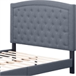 Carlisle Upholstered Platform Bed Gray Fabric Queen