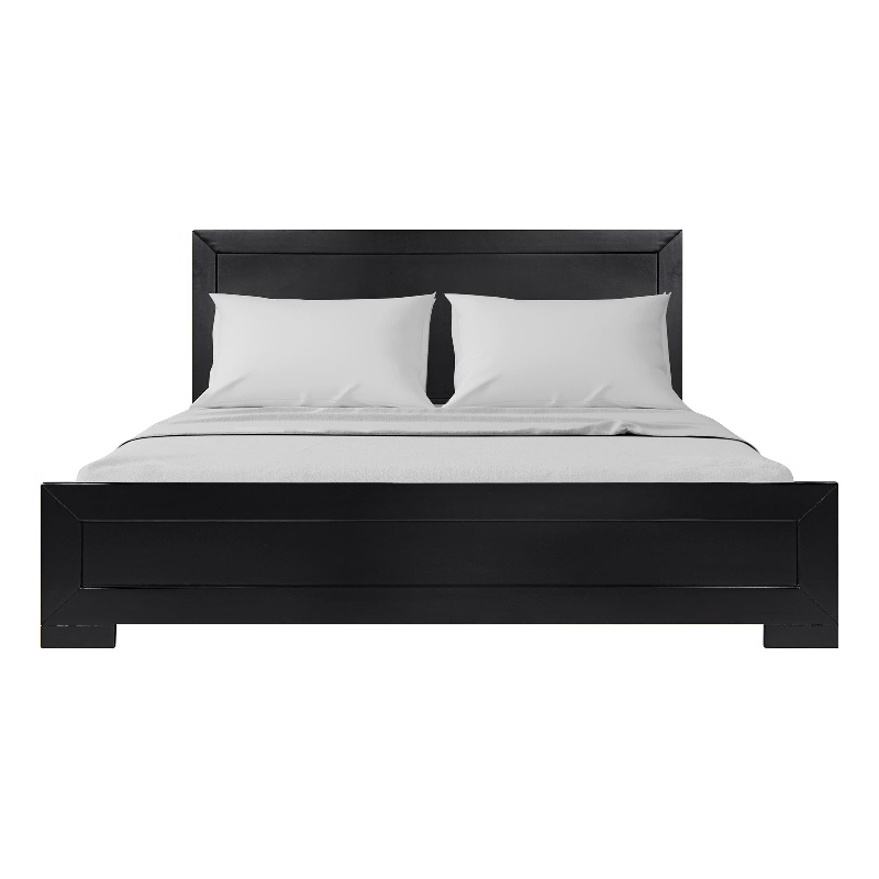 Camden Isle Oxford Wooden Black Queen Bed with Complete Slat System