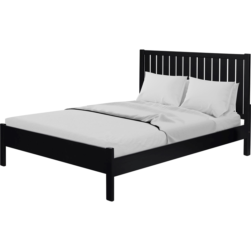 Graham Wooden Platform Bed in Black Queen