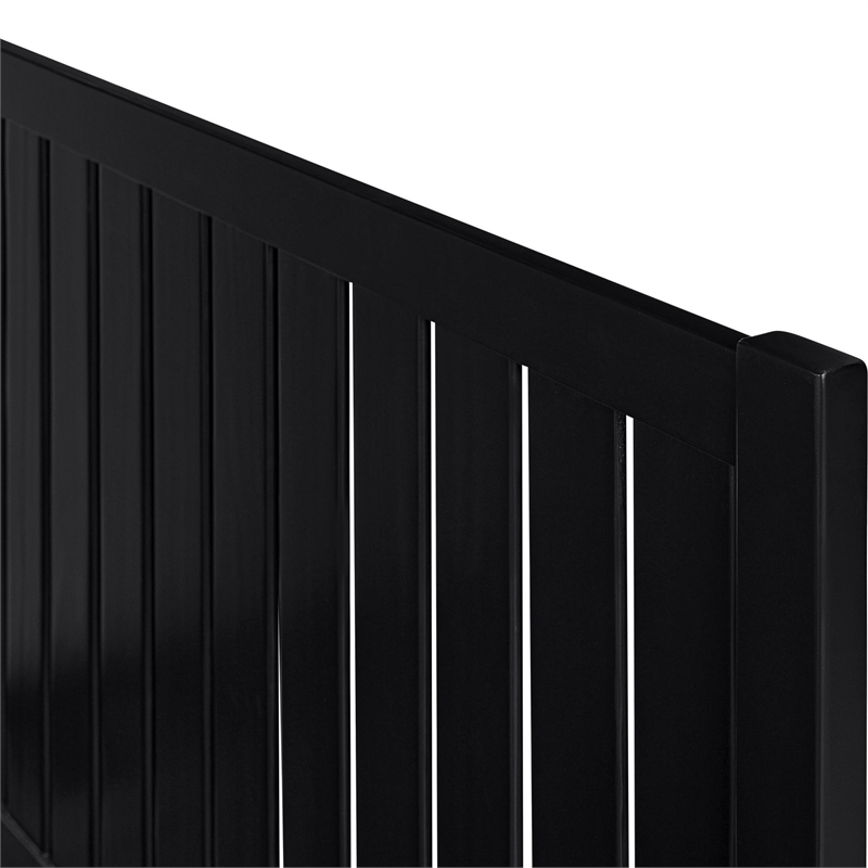 Graham Wooden Platform Bed in Black Queen