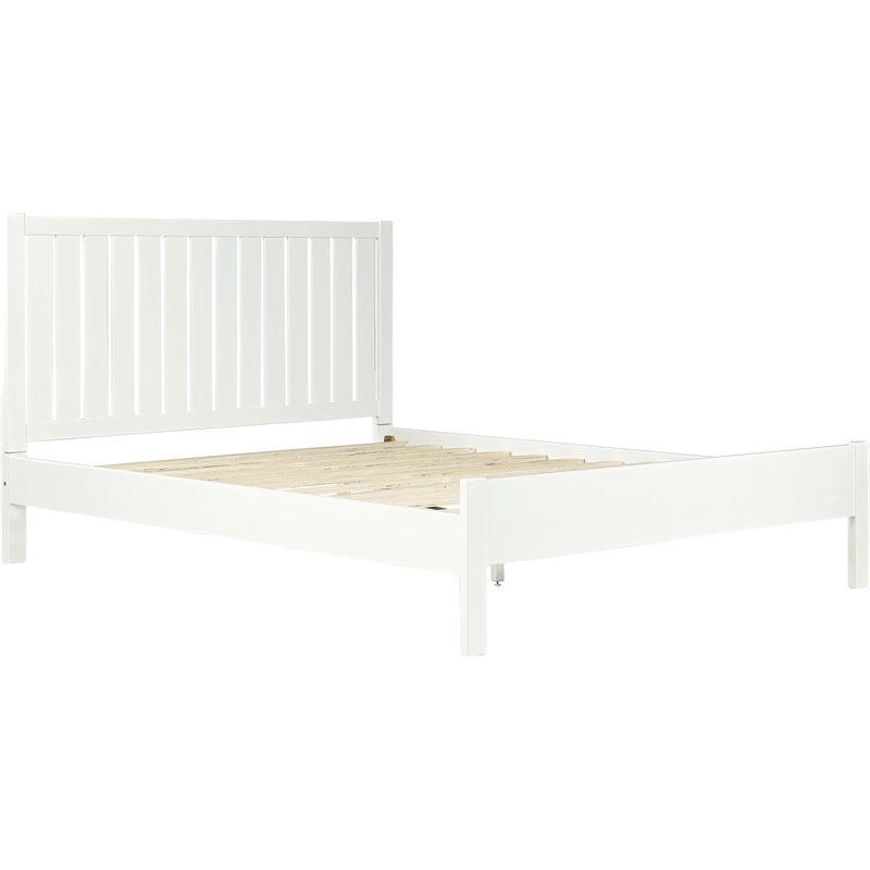 Graham Wooden Platform Bed in White King