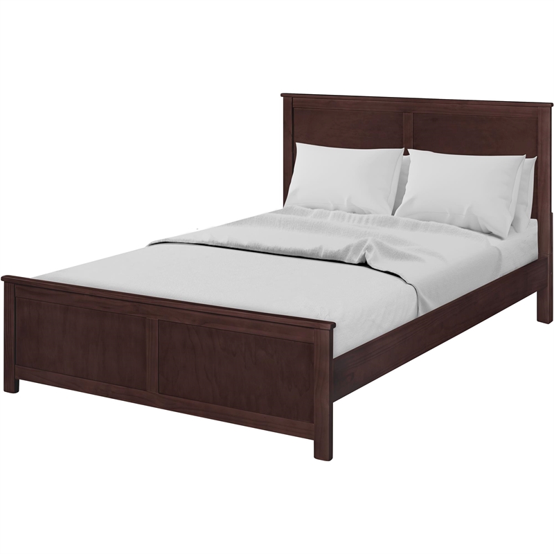 Winston Wooden Platform Bed in Espresso King
