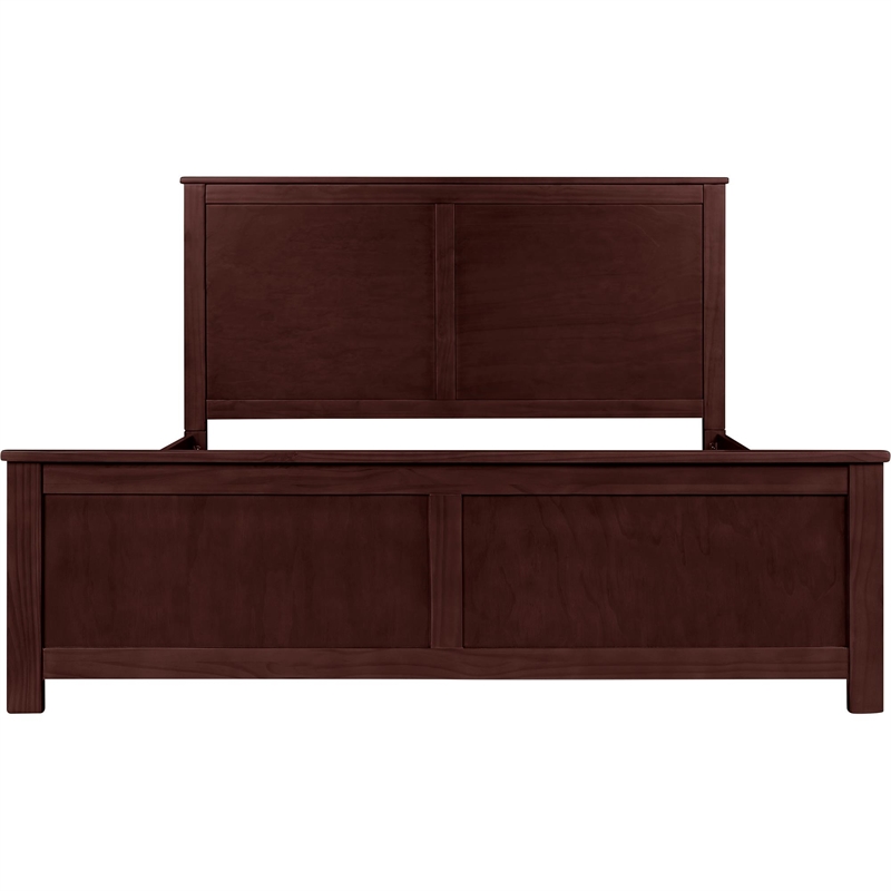 Winston Wooden Platform Bed in Espresso King