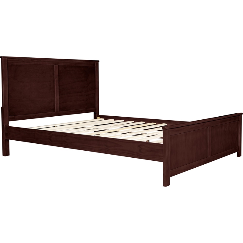 Winston Wooden Platform Bed in Espresso King
