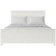 Winston Wooden Platform Bed in White King with 2 Nightstands