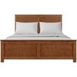 Winston Wooden Platform Bed in Walnut King with 2 Nightstands