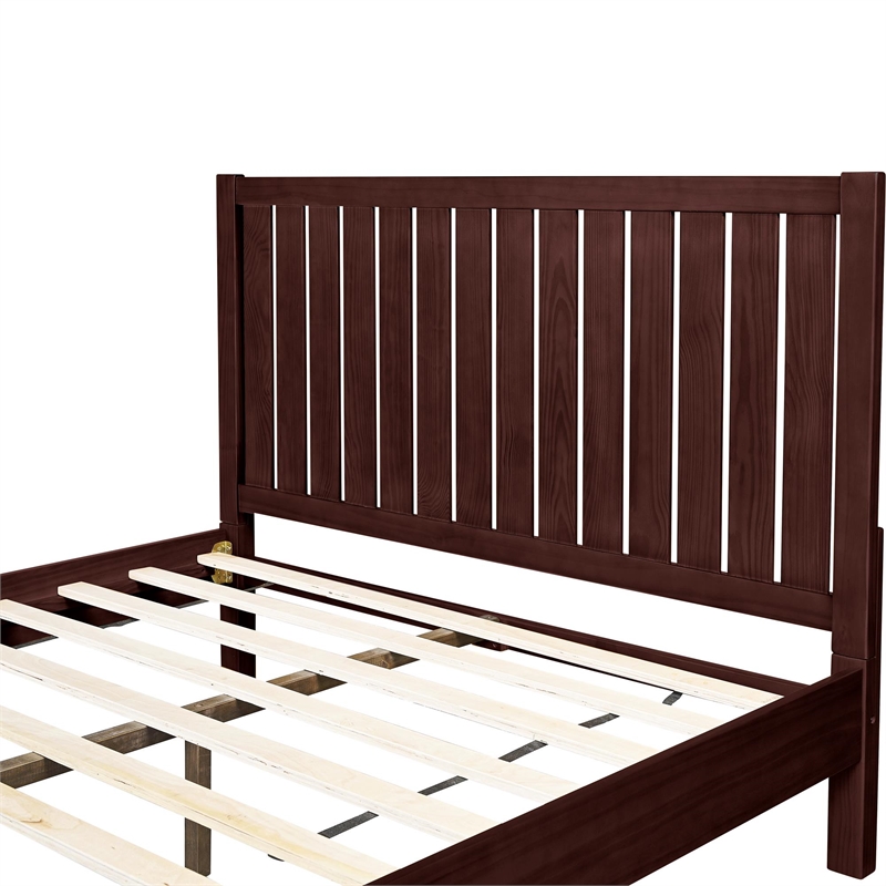Graham Wooden Platform Bed in Espresso King