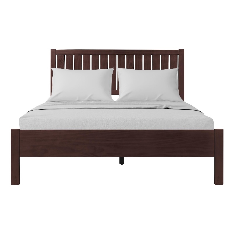 Graham Wooden Platform Bed in Espresso King
