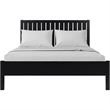 Graham Wooden Platform Bed in Black King with 2 Nightstands