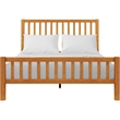 Hampton Wooden Platform Bed in Cherry King with 2 Nightstands