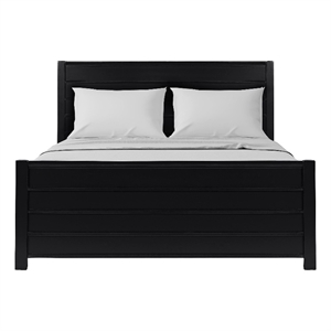 Caroline Wooden Platform Bed in Black King
