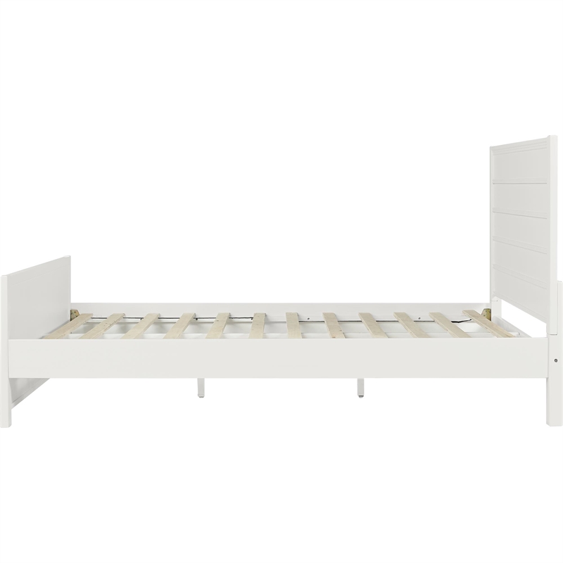 Caroline Wooden Platform Bed in White King