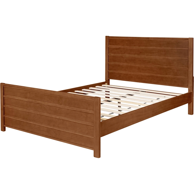 Caroline Wooden Platform Bed in Walnut Queen