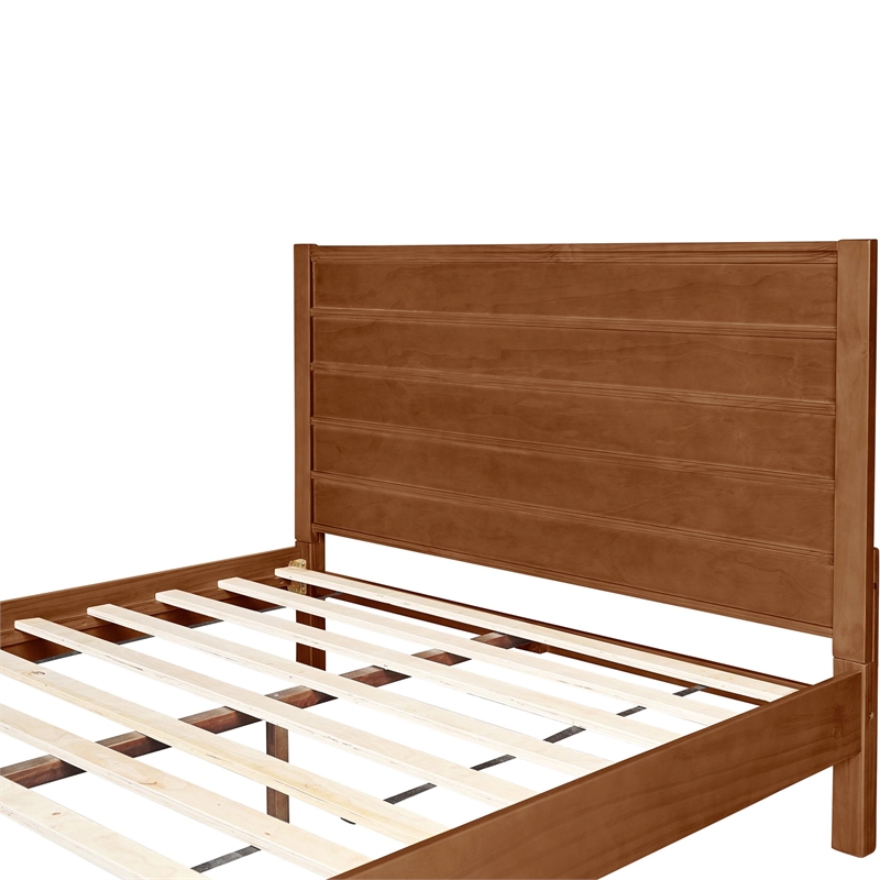 Caroline Wooden Platform Bed in Walnut Queen