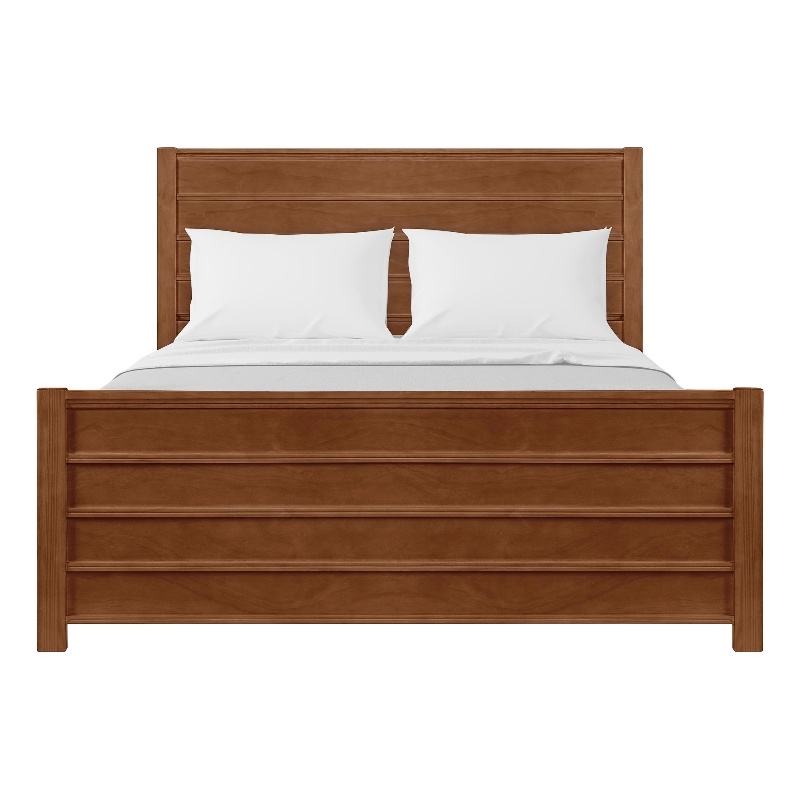 Caroline Wooden Platform Bed in Walnut Queen
