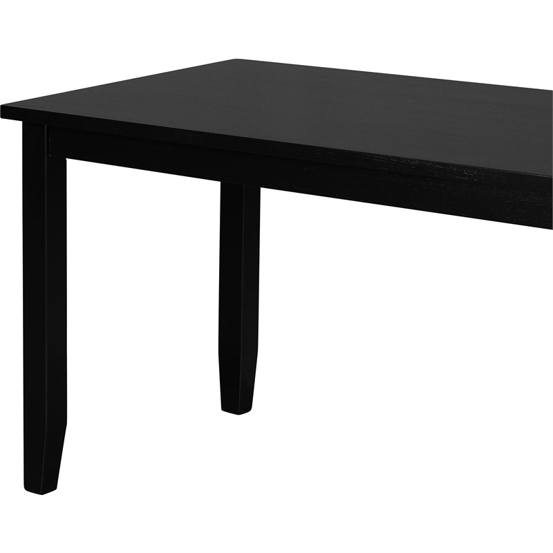 Kendal Wood Dining Table in Black Seats 6