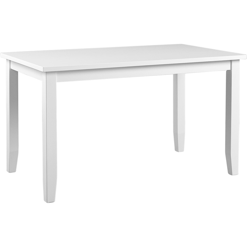 Kendal Wood Dining Table in White Seats 6