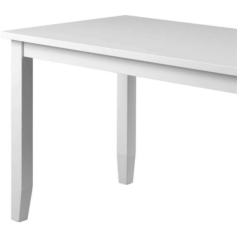 Kendal Wood Dining Table in White Seats 6