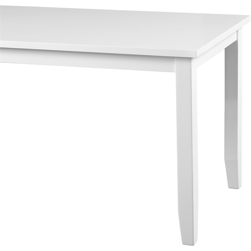 Kendal Wood Dining Table in White Seats 6